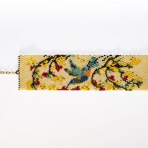 Hummingbird bracelet made with Miyuki Delica beads