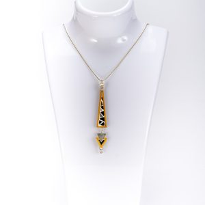 Arrow Bamboo and Glass Necklace