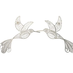 Aretes colibrí de plata