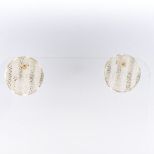 Silver Wavy Round Earrings