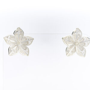 Silver Mini Flower Earrings