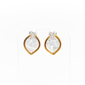 Bamboo Leaf Glass Earrings