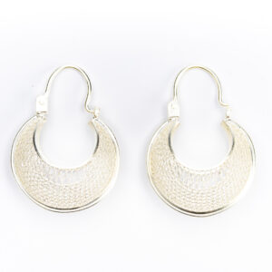 Aretes canasta de plata