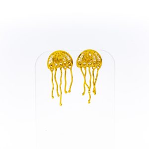 Gold-Plated Silver Jellyfish Earrings